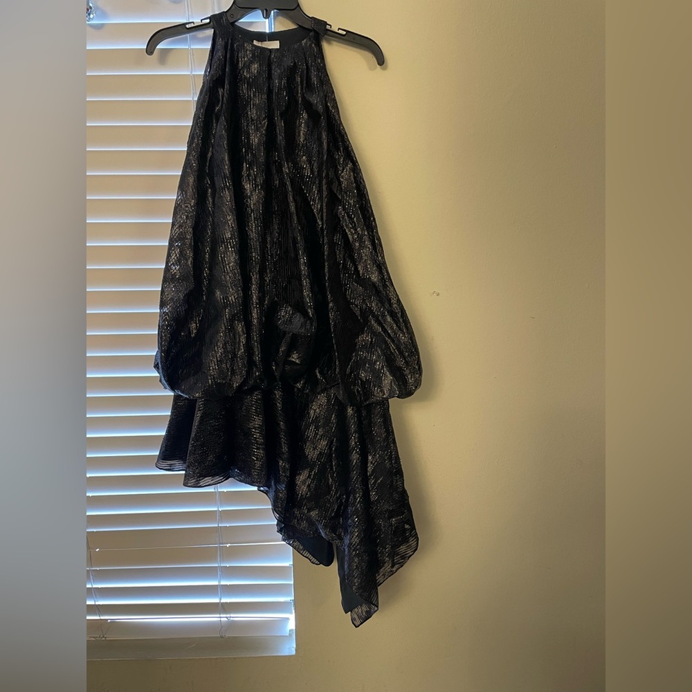 Halpern. Blousson mini dress. Black. Size 38. New with tags.